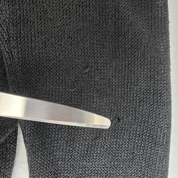 J.Jill Linen Blend Breathable Lightweight Black Knee Cardigan M Minimalist - Picture 8 of 8